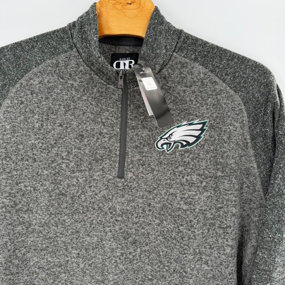 Darius Rucker Philadelphia Eagles Mens 3XL Quarter Zip Pullover Fleece Grey NFL - Picture 3 of 8
